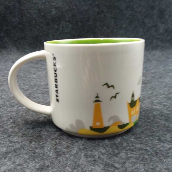 Starbucks 2015 Wisconsin You Are Here Collection Mug Coffee Cup Green Interior - Picture 3 of 8